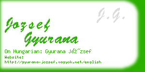 jozsef gyurana business card